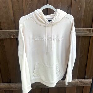 Abercrombie & Fitch Cream Hoodie Sweater SIZE L